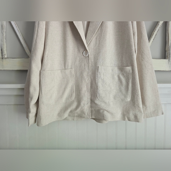 Z Supply Women's Chateau Linen Blazer Size Medium - Picture 7 of 13